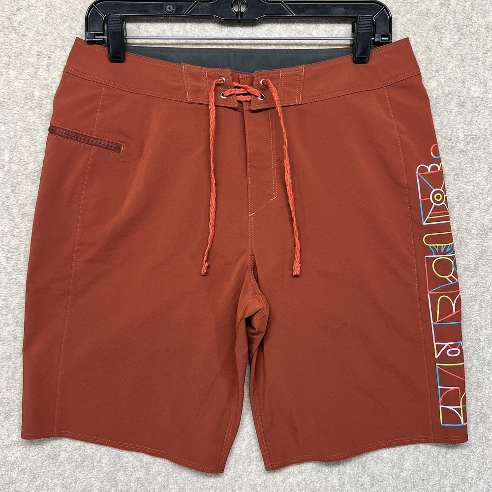 Patagonia Hydro Series Board Shorts Mens 30 Red Orange‎ Surf Swim Hybrid